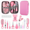 Picture of Baby Grooming Kit, Infant Safety Care Set with Hair Brush Comb Nail Clipper Nasal Aspirator,Baby Essentials Kit for Newborn Girls Boys (Pink Baby Grooming kit)