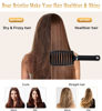 Picture of KTKUDY Detangling Brush Boar Bristles Hair Brush Make Hair Shiny & Healthier Curved and Vented Detangler Brush for Women Men Kids Wet & Dry Hair (Black)