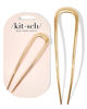 Picture of Kitsch Metal Hair Pins for Women - Gold U-Shaped Hair Sticks for Thick Hair, Buns, French Twist - Hair Fork for All Types - 1pc