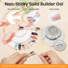 Picture of MIZHSE Solid Builder Gel - 1 oz Clear Non Stick Hand Hard Gel with 6 Colors Chrome Nail Powder Nail Form Nail Extension Kit for Nail Salon Home DIY