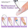 Picture of MIZHSE Solid Builder Gel for Nails, 60g White 3D Gel Nail Art Sculpture Gel Non-Sticky Carving Nail Extension Soak Off UV LED Hard Gel for Nail Salon Home DIY Manicure