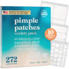 Picture of LivaClean 272 CT Pimple Patches Variety Pack w/ Tea Tree Oil, Salicylic Acid & Calendula Oil - Pimple Patches Large, Large Pimple Patches for Face Acne Patches Large, Hydrocolloid Patches