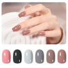 Picture of GAOY Gel Nail Polish Set of 6 Colors Including Pink Nude Gray Gel Polish Kit UV LED Soak Off Nail Polish Home DIY Manicure Nail Salon Varnish