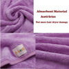Picture of M-bestl 2 Pack Microfiber Hair Towel Wrap,Hair Drying Towel with Button,Absorbent Head Towel to Dry Hair Quickly (Purple)