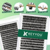 Picture of Lash Clusters 300pcs Eyelash Clusters 50D 0.07D Curl 13mm DIY Eyelash Extension KEYYOU Large Tray Volume Soft&Natural Individual Lashes(50D-0.07D,13)