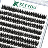 Picture of Lash Clusters,96 Pcs Cluster Lashes D Curl 10mm DIY Lash Extensions Eyelash Clusters,KEYYOU Volume Wispy Individual Lashes Soft&Comfortable Easy DIY at Home(Y10,D-10mm)
