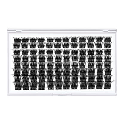 Picture of Lash Clusters,96 Pcs Cluster Lashes D Curl 10-18MIX DIY Lash Extensions Eyelash Clusters,KEYYOU Volume Wispy Individual Lashes Soft&Comfortable Easy DIY at Home(Y30,D-10-18MIX)