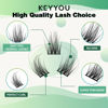 Picture of Lash Clusters 96pcs Individual Lashes D Curl 16mm Eyelash Clusters KEYYOU Volume Wispy Lash Extension Soft&Comfortable Easy DIY at Home(Y15,D-16mm)