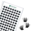 Picture of Lash Clusters 96pcs Individual Lashes D Curl 10mm Eyelash Clusters KEYYOU Volume Wispy Lash Extension Soft&Comfortable Easy DIY at Home(Y22 D-10mm)