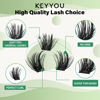 Picture of Lash Clusters 96pcs Individual Lashes D Curl 10mm Eyelash Clusters KEYYOU Volume Wispy Lash Extension Soft&Comfortable Easy DIY at Home(Y22 D-10mm)
