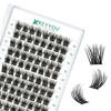 Picture of Lash Clusters 96pcs Individual Lashes D Curl 12mm Eyelash Clusters KEYYOU Volume Wispy Lash Extension Soft&Comfortable Easy DIY at Home(Y08 D-12mm)