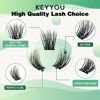 Picture of Lash Clusters 96pcs Individual Lashes D Curl 12mm Eyelash Clusters KEYYOU Volume Wispy Lash Extension Soft&Comfortable Easy DIY at Home(Y08 D-12mm)