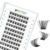 Picture of Lash Clusters 96pcs Individual Lashes D Curl 10mm Cluster Lashes KEYYOU Volume Wispy Lash Extension Soft&Comfortable Easy DIY at Home(Y11 D-10mm)