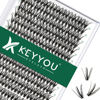 Picture of Lash Clusters 300Pcs Individual Lashes 30D 0.07D Curl 15mm Lash Extensions Clusters Lashes Soft&Natural False Eyelashes Individual DIY Eyelash Extension at Home(30D-0.07D,15mm)