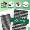 Picture of Lash Clusters 300pcs Individual Lashes 40D 0.07C Curl 15mm DIY Eyelash Extension KEYYOU Large Tray Volume Soft&Natural Cluster Lashes(40D-0.07C,15）