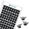 Picture of Lash Clusters 96pcs Individual Lashes D Curl 14mm Eyelash Clusters KEYYOU Volume Wispy Lash Extension Soft&Comfortable Easy DIY at Home(Y24 D-14mm)