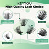 Picture of Lash Clusters,96 Pcs Cluster Lashes D Curl 14mm DIY Lash Extensions Eyelash Clusters,KEYYOU Volume Wispy Individual Lashes Soft&Comfortable Easy DIY at Home(Y04,D-14mm)