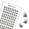 Picture of Lash Clusters 96pcs Individual Lashes D Curl 12mm Eyelash Clusters KEYYOU Volume Wispy Lash Extension Soft&Comfortable Easy DIY at Home(Y15,D-12mm)