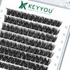 Picture of Lash Clusters,96 Pcs Cluster Lashes D Curl 12mm DIY Lash Extensions Eyelash Clusters,KEYYOU Volume Wispy Individual Lashes Soft&Comfortable Easy DIY at Home(Y07,D-12mm)