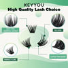Picture of Lash Clusters,96 Pcs Cluster Lashes D Curl 12mm DIY Lash Extensions Eyelash Clusters,KEYYOU Volume Wispy Individual Lashes Soft&Comfortable Easy DIY at Home(Y07,D-12mm)