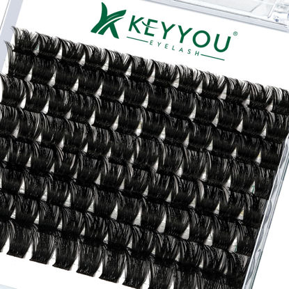 Picture of Lash Clusters,96 Pcs Cluster Lashes D Curl 10-18MIX DIY Lash Extensions Eyelash Clusters,KEYYOU Volume Wispy Individual Lashes Soft&Comfortable Easy DIY at Home(Y02,D-10-18MIX)
