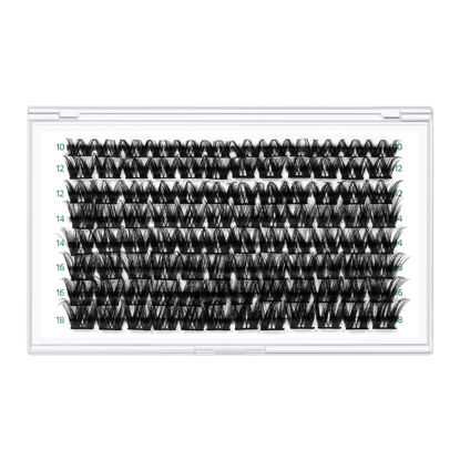 Picture of Lash Clusters,96 Pcs Cluster Lashes D Curl 10-18MIX DIY Lash Extensions Eyelash Clusters,KEYYOU Volume Wispy Individual Lashes Soft&Comfortable Easy DIY at Home(Y31,D-10-18MIX)