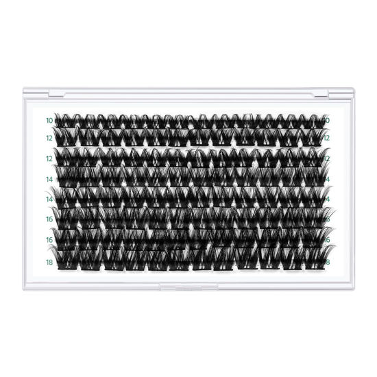 Picture of Lash Clusters,96 Pcs Cluster Lashes D Curl 10-18MIX DIY Lash Extensions Eyelash Clusters,KEYYOU Volume Wispy Individual Lashes Soft&Comfortable Easy DIY at Home(Y31,D-10-18MIX)