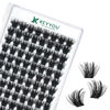 Picture of Lash Clusters 96pcs Individual Lashes D Curl 14mm Eyelash Clusters KEYYOU Volume Wispy Lash Extension Soft&Comfortable Easy DIY at Home(Y22 D-14mm)
