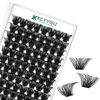 Picture of Lash Clusters 96pcs Individual Lashes D Curl 16mm Eyelash Clusters KEYYOU Volume Wispy Lash Extension Soft&Comfortable Easy DIY at Home(Y24 D-16mm)