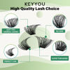 Picture of Lash Clusters 96pcs Individual Lashes D Curl 16mm Eyelash Clusters KEYYOU Volume Wispy Lash Extension Soft&Comfortable Easy DIY at Home(Y24 D-16mm)