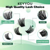 Picture of Lash Clusters 96pcs Individual Lashes D Curl 14mm Eyelash Clusters KEYYOU Volume Wispy Lash Extension Soft&Comfortable Easy DIY at Home(Y01 D-14mm)