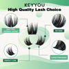 Picture of Lash Clusters,96 Pcs Cluster Lashes D Curl 12mm DIY Lash Extensions Eyelash Clusters,KEYYOU Volume Wispy Individual Lashes Soft&Comfortable Easy DIY at Home(Y10,D-12mm)
