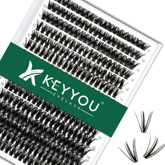 Picture of Lash Clusters 300Pcs Individual Lashes 50D 0.07C Curl 9-18MIX Lash Extensions Clusters Lashes Soft&Natural False Eyelashes Individual DIY Eyelash Extension at Home(50D-0.07C,9-18MIX)