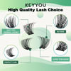 Picture of Lash Clusters 96pcs Individual Lashes D Curl 14mm Cluster Lashes KEYYOU Volume Wispy Lash Extension Soft&Comfortable Easy DIY at Home(Y11 D-14mm)