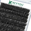 Picture of Lash Clusters,96 Pcs Cluster Lashes D Curl 16mm DIY Lash Extensions Eyelash Clusters,KEYYOU Volume Wispy Individual Lashes Soft&Comfortable Easy DIY at Home(Y10,D-16mm)
