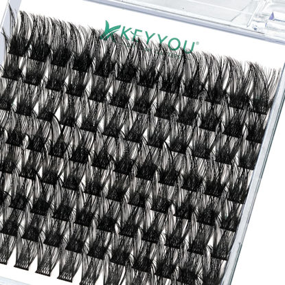 Picture of Lash Clusters,96 Pcs Cluster Lashes C Curl 18mm DIY Lash Extensions Eyelash Clusters,KEYYOU Volume Wispy Individual Lashes Soft&Comfortable Easy DIY at Home(Y01,C-18mm)