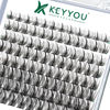 Picture of Lash Clusters,96 Pcs Cluster Lashes D Curl 10-18MIX DIY Lash Extensions Eyelash Clusters,KEYYOU Volume Wispy Individual Lashes Soft&Comfortable Easy DIY at Home(Y09,D-10-18MIX)