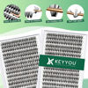 Picture of Lash Clusters 300pcs Individual Lashes 30D 0.07D Curl 14mm DIY Eyelash Extension KEYYOU Large Tray Volume Soft&Natural Eyelash Clusters(30D-0.07D,14）