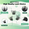 Picture of Lash Clusters,96 Pcs Cluster Lashes D Curl 18mm DIY Lash Extensions Eyelash Clusters,KEYYOU Volume Wispy Individual Lashes Soft&Comfortable Easy DIY at Home(Y06,D-18mm)