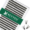 Picture of Lash Clusters 300pcs Eyelash Clusters 50D 0.07D Curl 10mm DIY Eyelash Extension KEYYOU Large Tray Volume Soft&Natural Individual Lashes(50D-0.07D,10)