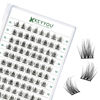 Picture of Lash Clusters 96pcs Individual Lashes D Curl 10mm Eyelash Clusters KEYYOU Volume Wispy Lash Extension Soft&Comfortable Easy DIY at Home(Y15,D-10mm)
