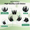 Picture of Lash Clusters 96pcs Individual Lashes D Curl 10-18mm Eyelash Clusters KEYYOU Volume Wispy Lash Extension Soft&Comfortable Easy DIY at Home(Y10 D-10-18MIX)