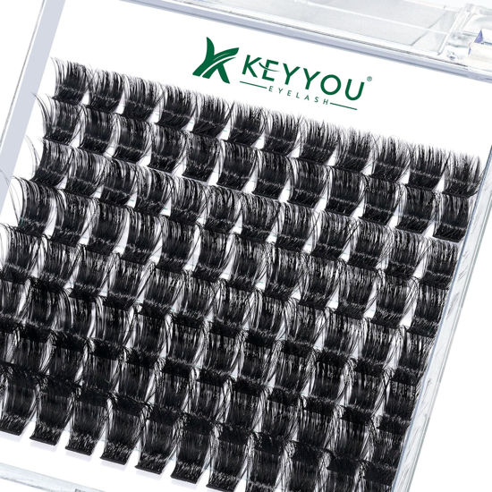 Picture of Lash Clusters 96pcs Individual Lashes D Curl 10-18mm Eyelash Clusters KEYYOU Volume Wispy Lash Extension Soft&Comfortable Easy DIY at Home(Y04 D-10-18MIX)