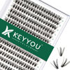 Picture of Lash Clusters 300pcs Eyelash Clusters 30D 0.07D Curl 12mm DIY Eyelash Extension KEYYOU Large Tray Volume Soft&Natural Individual Lashes(30D-0.07D,12）