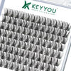 Picture of Lash Clusters,96 Pcs Cluster Lashes D Curl 16mm DIY Lash Extensions Eyelash Clusters,KEYYOU Volume Wispy Individual Lashes Soft&Comfortable Easy DIY at Home(Y09,D-16mm)