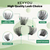 Picture of Lash Clusters 96pcs Individual Lashes D Curl 18mm Eyelash Clusters KEYYOU Volume Wispy Lash Extension Soft&Comfortable Easy DIY at Home(Y23 D-18mm)