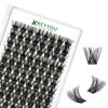 Picture of Lash Clusters 96pcs Individual Lashes C Curl 12mm Eyelash Clusters KEYYOU Volume Wispy Lash Extension Soft&Comfortable Easy DIY at Home(Y01 C-12mm)