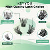 Picture of Lash Clusters 96pcs Individual Lashes C Curl 12mm Eyelash Clusters KEYYOU Volume Wispy Lash Extension Soft&Comfortable Easy DIY at Home(Y01 C-12mm)