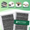 Picture of Lash Clusters 300Pcs Individual Lashes 40D 0.07D Curl 16mm Lash Extensions Clusters Lashes Soft&Natural False Eyelashes Individual DIY Eyelash Extension at Home(40D-0.07D,16mm)