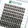 Picture of Lash Clusters 96pcs Individual Lashes D Curl 10-18MIX Cluster Lashes KEYYOU Volume Wispy Lash Extension Soft&Comfortable Easy DIY at Home(Y11 D-10-18MIX)